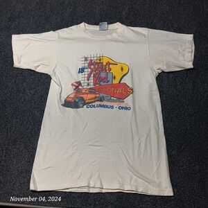 Vintage 18th Street Rod Nationals Columbus Ohio Adult Small White Cal Cru NSRA